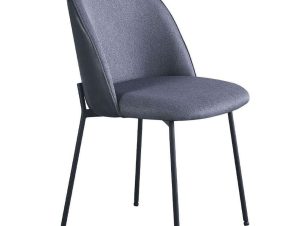 Καρέκλα Cosmo 03-1106 49×54,5x84cm Dark Grey-Black