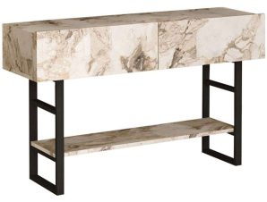 Κονσόλα Vien 176-000158 139x43x76cm Marble Effect Ecru