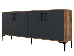 Μπουφές HM9428.01 180x35x78cm Walnut-Anthracite