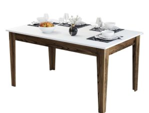 Τραπέζι Με Αποθηκευτικό Χώρο HM9507.02 145x88x75cm Walnut-White