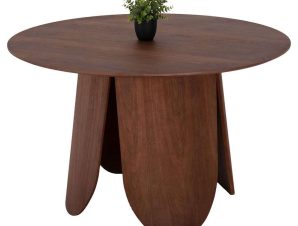 Τραπέζι Τραπεζαρίας Στρογγυλό Denty HM9612.02 Φ120x75cm Walnut