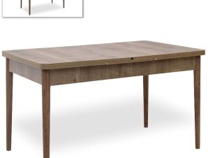 Τραπέζι Bruno 0222831 130/168x80x77cm Walnut